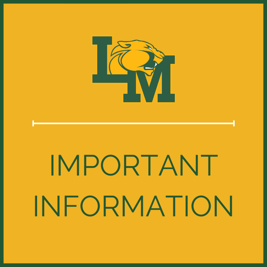important information text on yellow background with lm logo